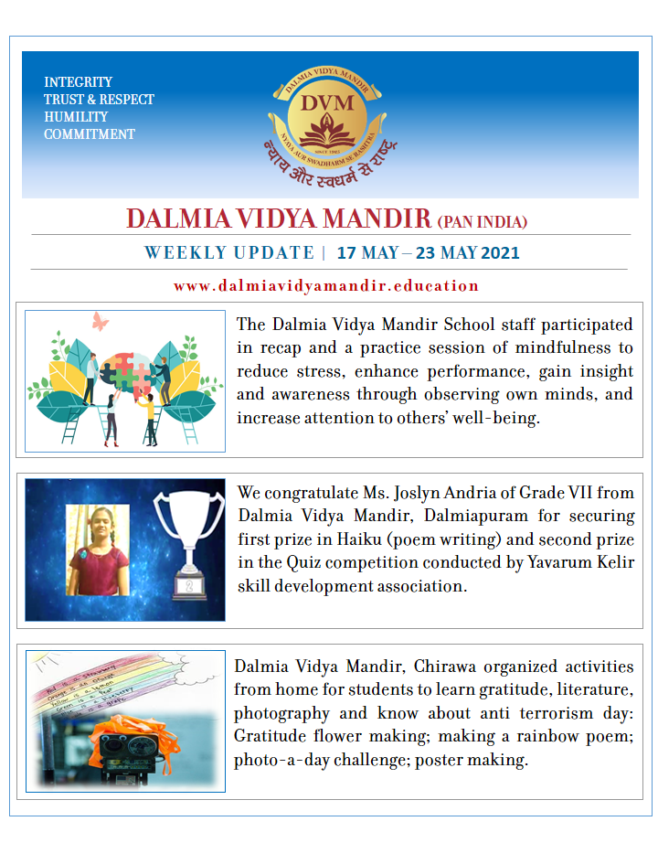 DVM Weekly Update 17 - 23 MAY 2021